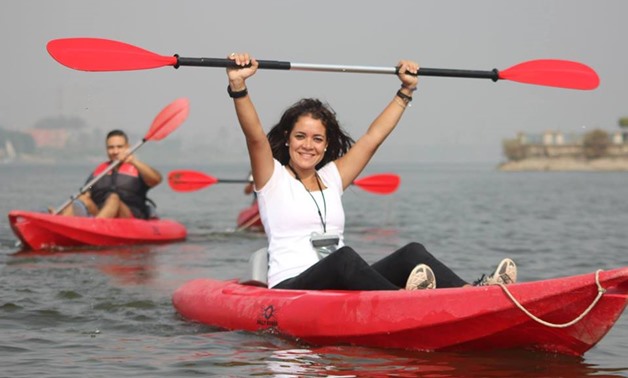 Yara Shalaby on the Kayak – Nile Kayak Club official account on Facebook