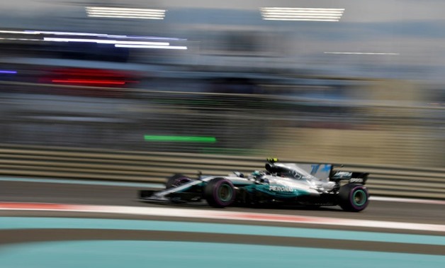 Mercedes' Finnish driver Valtteri Bottas during the Abu Dhabi Formula One Grand Prix at the Yas Marina circuit