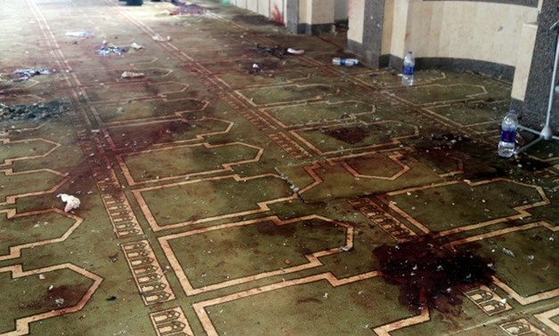 ATTENTION EDITORS - VISUALS COVERAGE OF SCENES OF DEATH AND INJURY An interior view of Al Rawdah mosque is seen after an explosion, in Bir Al-Abed, Egypt November 25, 2017. REUTERS/Mohamed Soliman