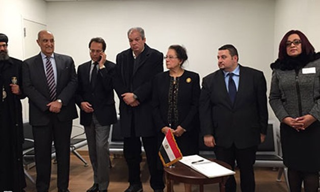 File – Egyptian Consul General in New York Hesham el Naqib, receives condolences for the martyrs of Al-Rawdah mosque attack