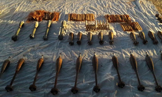 Anti-tank projectiles, explosive materials and mortar shells were seized by the military forces - army spokesman official Facebook page