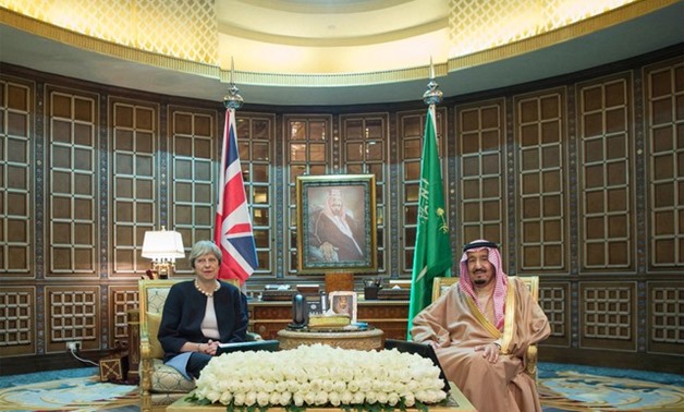 Saudi Arabia's King Salman bin Abdulaziz Al Saud meets with Britain's Prime Minister Theresa May in Riyadh - REUTERS
