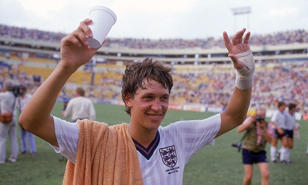 England's Gary Lineker holds a cup celebrating after a game with England - Photo Courtsey of FIFA Twitter