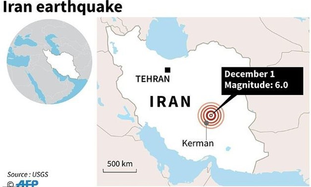 Epicenter of a 6.0-magnitude quake in Iran early Friday
