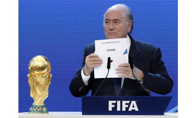 FIFA President Sepp Blatter announces Qatar as the host nation for the FIFA World Cup 2022, in Zurich in this December 2, 2010 file photo - REUTERS/Christian Hartmann