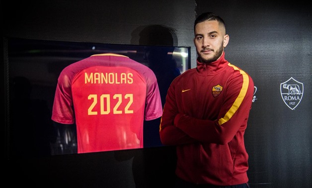 Kostas Manolas with Roma`s shirt - Courtesy of AS Roma official account on Twitter