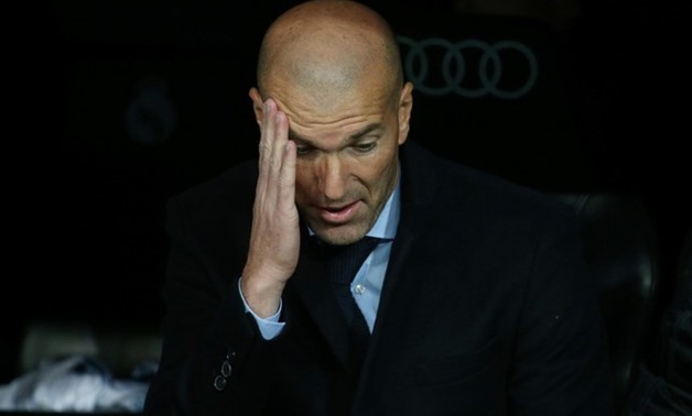 Real Madrid vs Las Palmas - Santiago Bernabeu, Madrid, Spain - November 5, 2017 Real Madrid coach Zinedine Zidane before the match - REUTERS