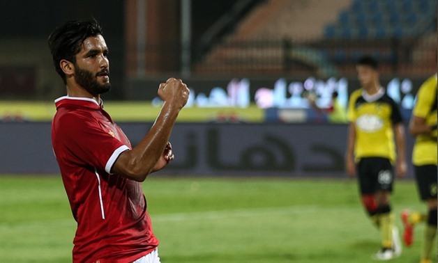 Saleh Gomaa celebrates his goal against Wadi Degla in the Egyptian Cup, July 13 2017, Courtesy of Al-Ahly official website