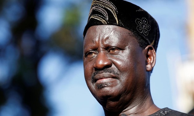 Kenyan opposition leader of the National Super Alliance (NASA) coalition Raila Odinga leads a commemoration of the lives of his supporters killed during confrontations with the security forces over the election period, in Kibera slum in Nairobi, Kenya Nov