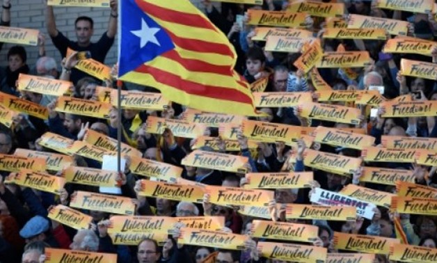 © AFP/File | Independence supporters have held huge protests in Catalonia in recent weeks
