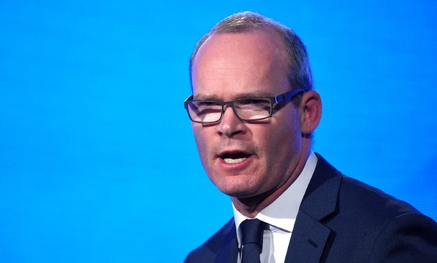 Minister for Foreign Affairs and Trade in Ireland Simon Coveney speaks on stage during the Fine Gael national party conference in Ballyconnell, Ireland November 10, 2017. REUTERS/Clodagh Kilcoyne/File Photo