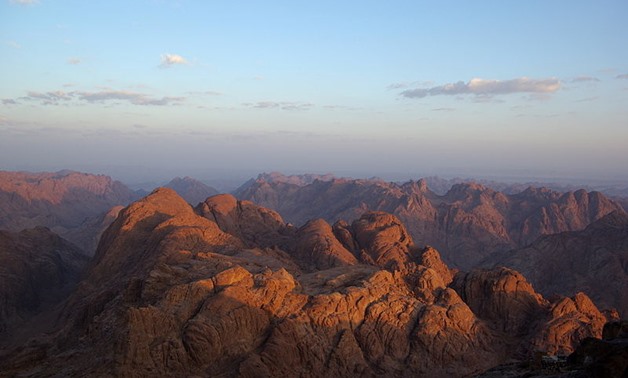 FILE - Mountains in Sinai 