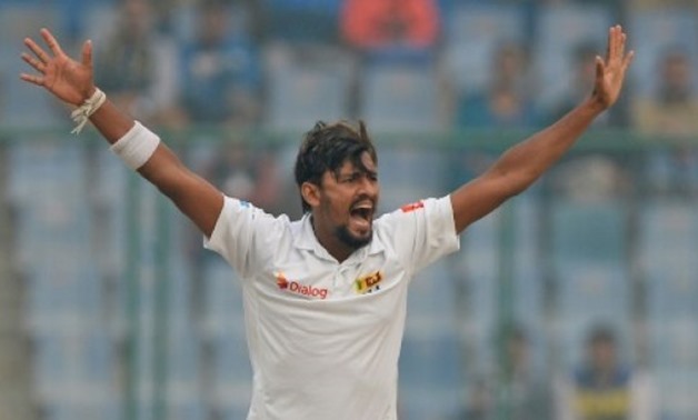 Sri Lankan bowler Suranga Lakmal dismissed Indian opener Murali Vijay in the morning session before illness forced him off - AFP 