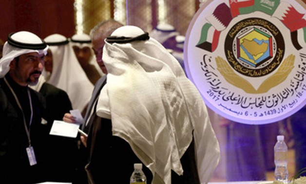 Kuwaiti and foreign journalists gather at the media centre hall during the GCC summit in Kuwait City - AFP