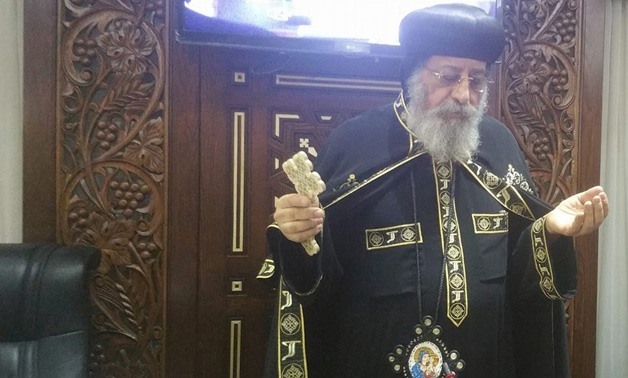 FILE – Pope Tawadros II of Alexandria during the Holy Synod meeting