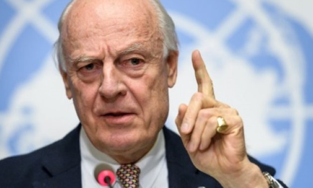 © AFP/File | UN envoy Staffan de Mistura, who is overseeing difficult Syrian peace talks in Geneva, addresses a press conference on November 30, 2017
