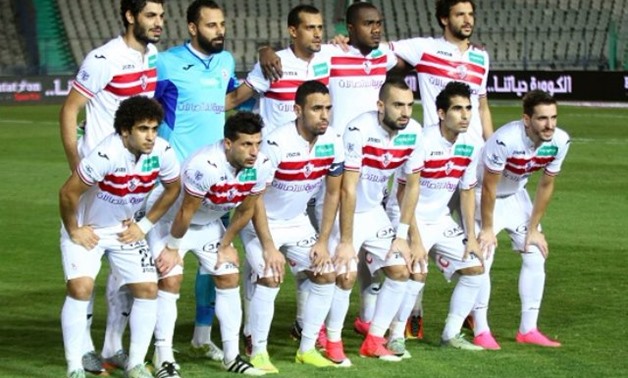 Zamalek`s team in one of the League`s matches – FILE Youm7 website