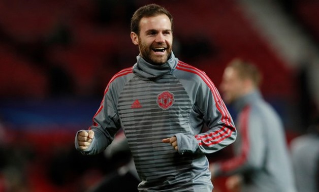 Soccer Football - Champions League - Manchester United vs CSKA Moscow - Old Trafford, Manchester, Britain - December 5, 2017 Manchester United's Juan Mata during the warm up before the match Action Images via Reuters/Jason Cairnduff