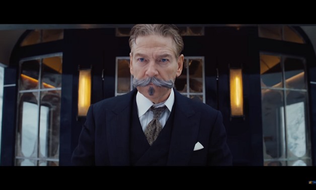 Screencap from 'Murder on the Orient Express's' trailer featuring Kenneth Branagh as Hercule Poirot – YouTube/20th Century Fox
