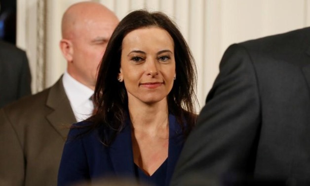 FILE PHOTO: U.S. Deputy National Security Advisor for Strategy Dina Powell arrives to attend a joint news conference with Germany's Chancellor Angela Merkel and U.S. President Donald Trump in the East Room of the White House in Washington, U.S., March 17,