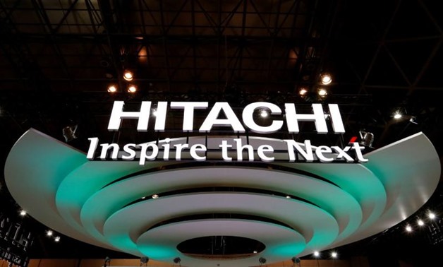 A logo of Hitachi Ltd. is pictured at CEATEC (Combined Exhibition of Advanced Technologies) JAPAN 2016 at the Makuhari Messe in Chiba, Japan, October 3, 2016. REUTERS/Toru Hanai/File Photo