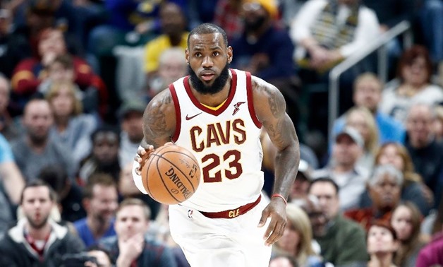 LeBron James had a hand in Cleveland's final 22 points of the game as he finished with 30 points, 13 rebounds and 13 assists in 39 minutes against the Philadelphia 76ers (AFP Photo/ANDY LYONS)

