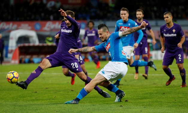 Serie A - Napoli vs. Fiorentina - Stadio San Paolo, Naples, Italy - December 10, 2017 Napoli's Marek Hamsik in action - REUTERS/Ciro De Luca
