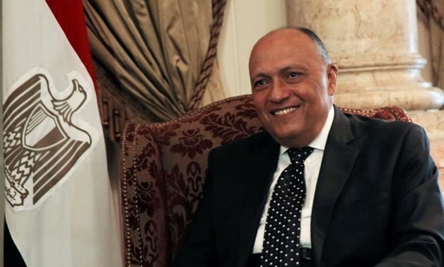 - FILE Egypt's Foreign Minister Sameh Shoukry smiles during his meeting with Russian Foreign Minister Sergei Lavrov in Cairo, Egypt May 29, 2017. REUTERS/Amr Abdallah Dalsh