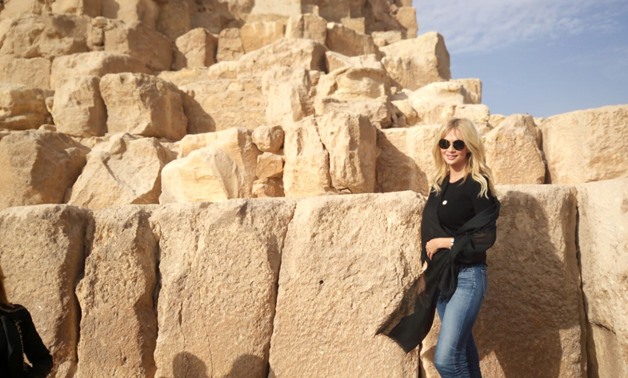 Miss Russia at Khufu Pyramids – Twitter Account
