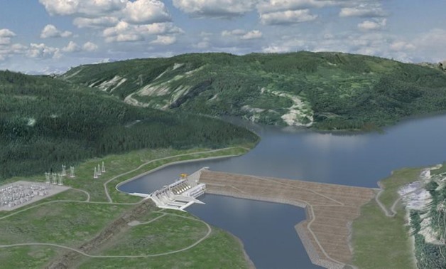 The Site C hydroelectric dam project, which is under construction near Fort St. John, British Columbia, Canada, is seen in an artist's rendering provided by utility B.C. Hydro. BC Hydro/Handout via REUTERS
