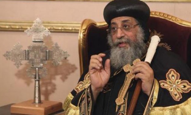 FILE - Pope of the Coptic Orthodox Church of Alexandria Tawadros II  