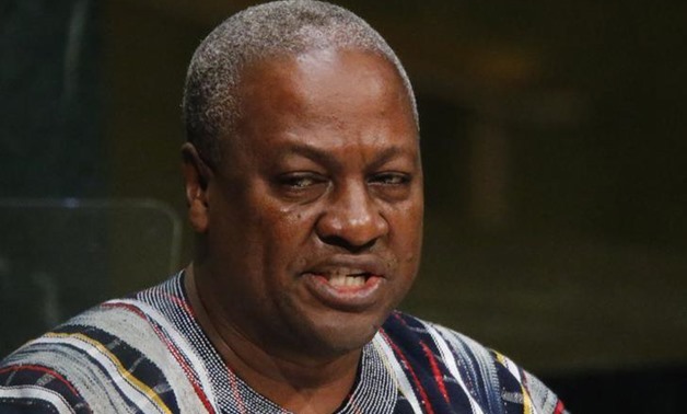 President John Dramani Mahama of Ghana addresses attendees during the 70th session of the United Nations
