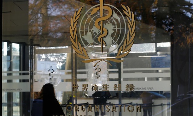 A logo is pictured on the World Health Organization (WHO) headquarters in Geneva, Switzerland, November 22, 2017. REUTERS/Denis Balibouse
