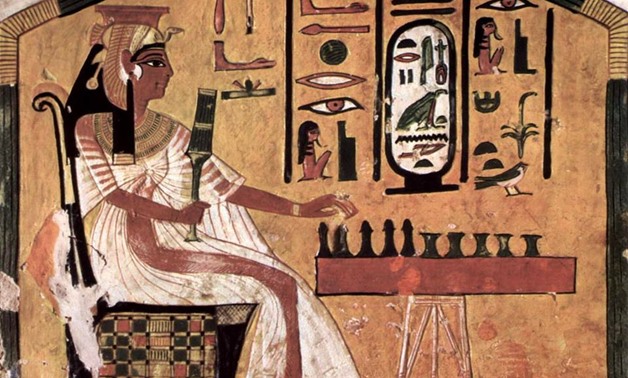 Queen Nefertari while playing chess [Photo Courtesy:  Ancient Egypt in our Heart official Facebook page]