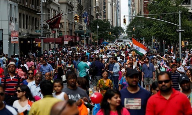 People take part in the annual India Day Parade in Manhattan, New York, U.S., August 21, 2016. REUTERS/Eduardo Munoz/File Photo
