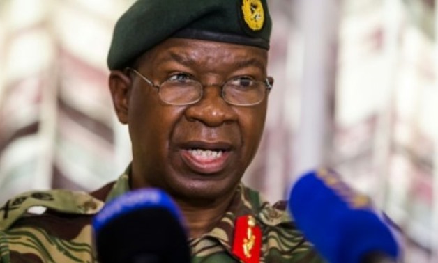© AFP | Zimbabwe National Army commander Phillip Valerio Sibanda on Monday in Harare, where he asked citizens to remain alert for "malcontents and saboteurs"