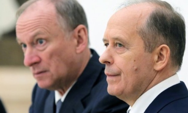 © POOL/AFP | Russian Security Council Secretary Nikolai Patrushev (L) and Russian Federal Security Service (FSB) Director Alexander Bortnikov (R) look on prior to President Vladimir Putin's meeting with security and intelligence chiefs from the Commonweal