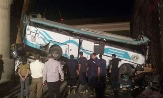 14 dead and 42 injured in bus crash on Beni Suef-Cairo road - File Photo
