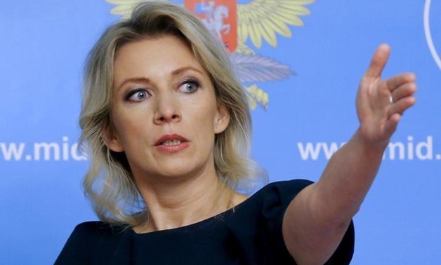 Spokeswoman of the Russian Foreign Ministry Maria Zakharova gestures as she attends a news briefing in Moscow, Russia, October 6, 2015. REUTERS/Maxim Shemetov