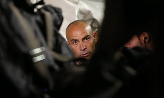 Rayo Vallecano's coach Paco Jemez talks to the media after the Rayo Vallecano-Real Madrid Spanish First Division soccer match was postponed until Monday at Teresa Rivero stadium in Madrid September 23, 2012. REUTERS/Susana Vera 