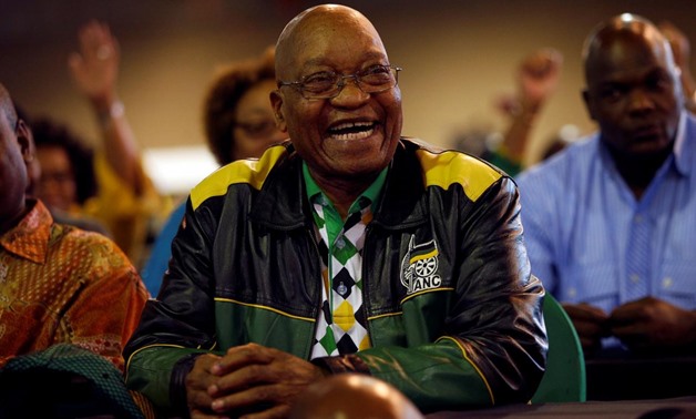 
South African President Jacob Zuma reacts during the closing address at the 54th National Conference of the ruling African National Congress (ANC) in Johannesburg, South Africa December 21, 2017. REUTERS/Rogan Ward