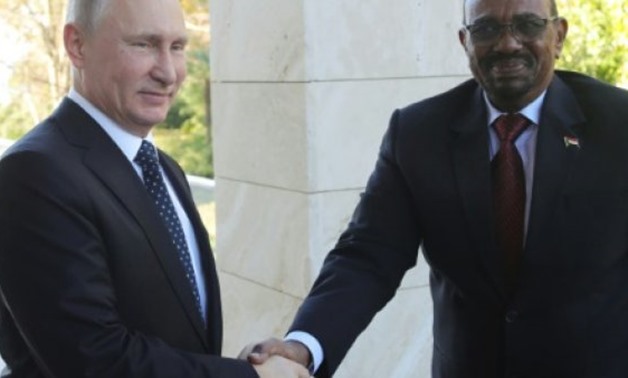 © SPUTNIK/AFP/File | Russian President Vladimir Putin met his Sudanese counterpart Omar al-Bashir during a meeting in Sochi on November 23
