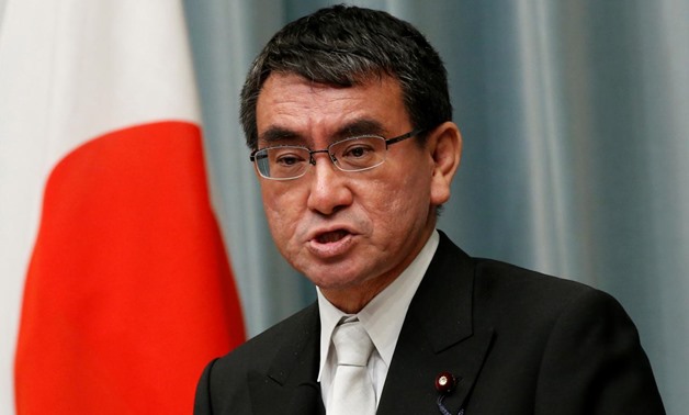 Japan's Foreign Minister Taro Kono speaks at a news conference in Tokyo, Japan August 3, 2017 - REUTERS/Kim Kyung-Hoon