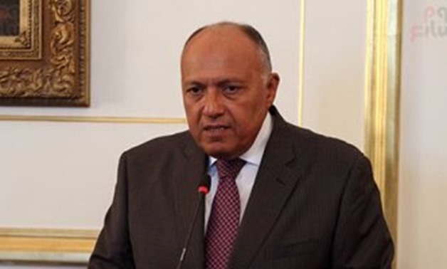 File – Egyptian Minister of Foreign Affairs Sameh Shoukry