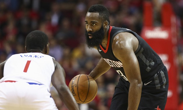 Dec 22, 2017; Houston, TX, USA; Houston Rockets guard James Harden (13) dribbles the ball during the first half against the LA Clippers at Toyota Center. Mandatory Credit: Troy Taormina-USA TODAY Sports 