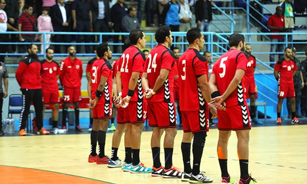 Al Ahly players pose ahead of their game against October 6 at Handball Federation Cup, Dec. 23, 2017- Photo Courtsey of Al Ahly official website 