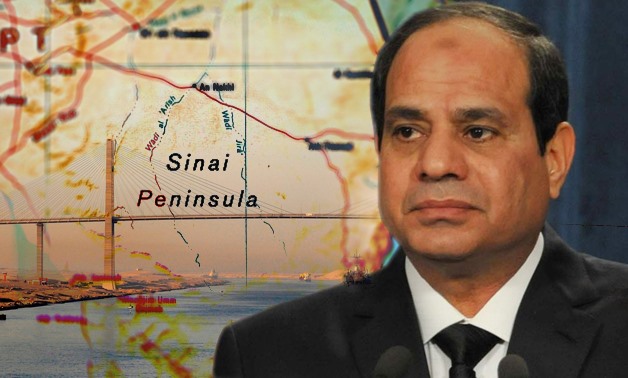 The president described the completion of the tunnels in less than one-and-a-half year, instead of the initial estimate of 12 years, as an achievement – Photo compiled by Egypt Today/Mohamed Zain