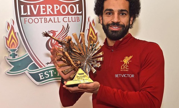 Mohamed Salah with the BBC award – Courtesy of Mohamed Salah official Facebook official page