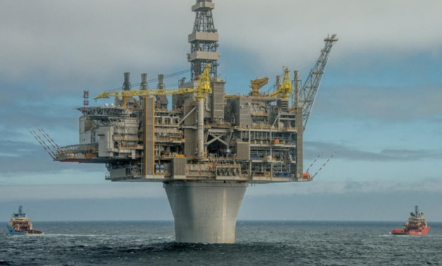 ExxonMobil’s Hebron oil platform is shown off the coast of Canada’s Newfoundland & Labrador, in this June 13, 2017 handout photo. Courtesy ExxonMobil Canada/Handout - REUTERS