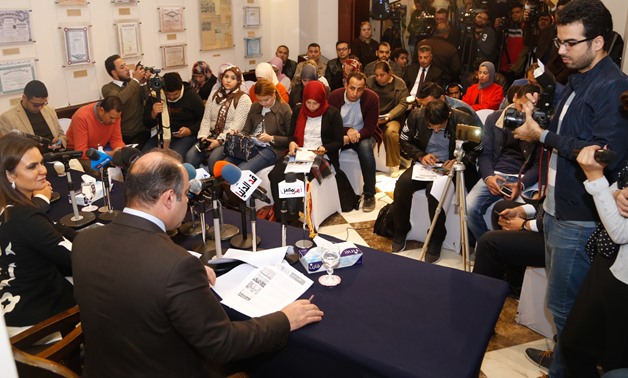 FILE- Chairman of the Egyptian Exchange Mohamed Farid during a press conference on December 26, 2017